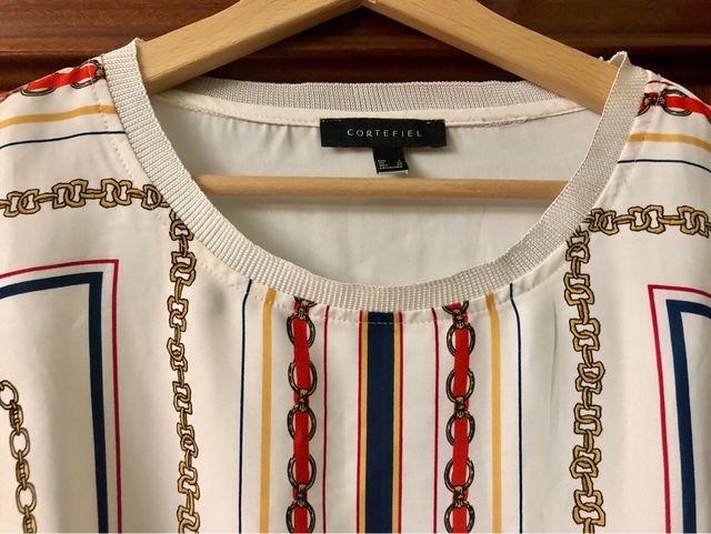 Blusa combinada Cortefiel