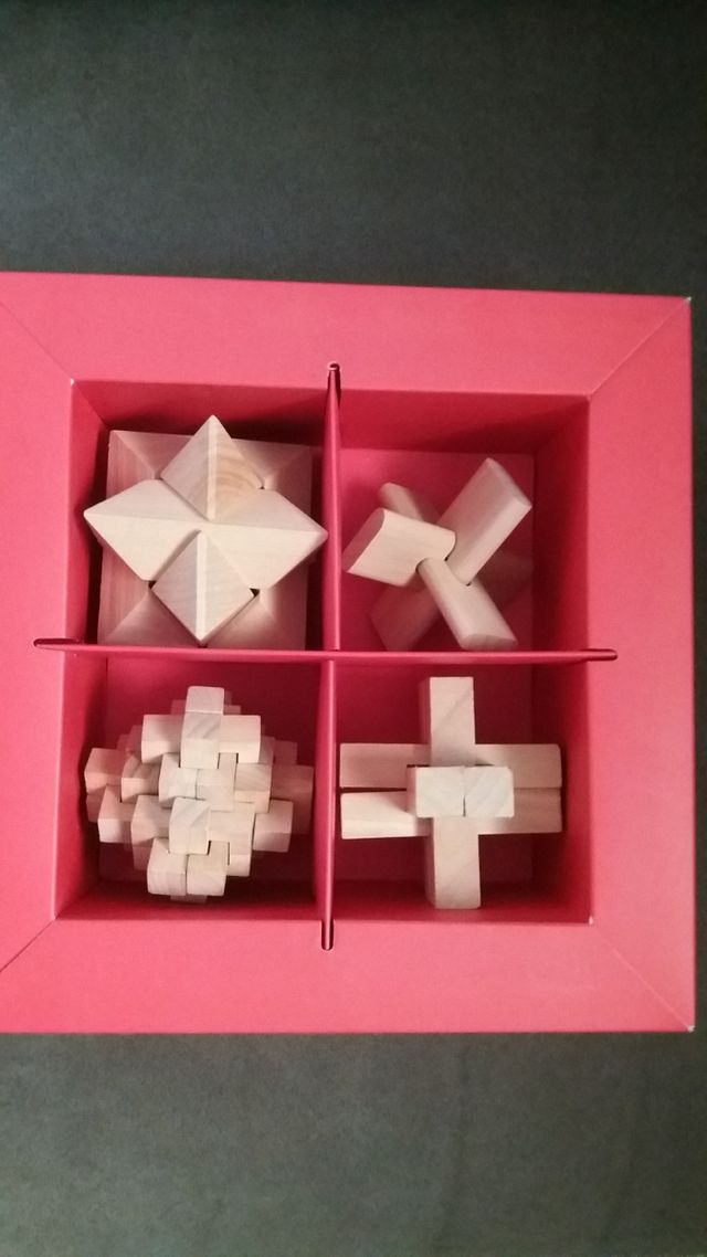 Wooden puzzle quadruplets
