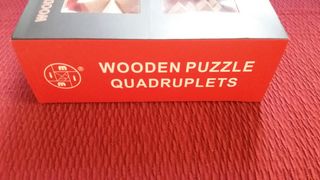 Wooden Puzzle Quadruplets – 4-teiliges 3D-Holzpuzzle Set | Kniffliger Rätselspaß Ab 8 Jahren