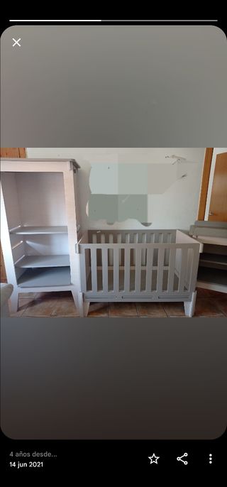 Cuna bebé - Mueble cambiador- armario