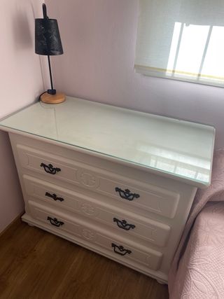 Cómoda de madera maciza estilo rústico provenzal