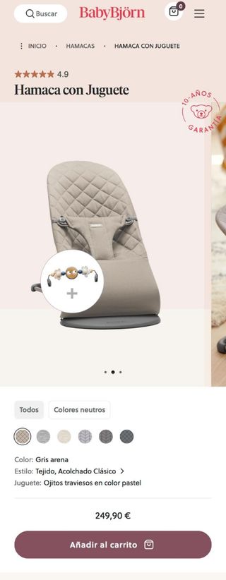 Hamaca Babybjörn - Beige