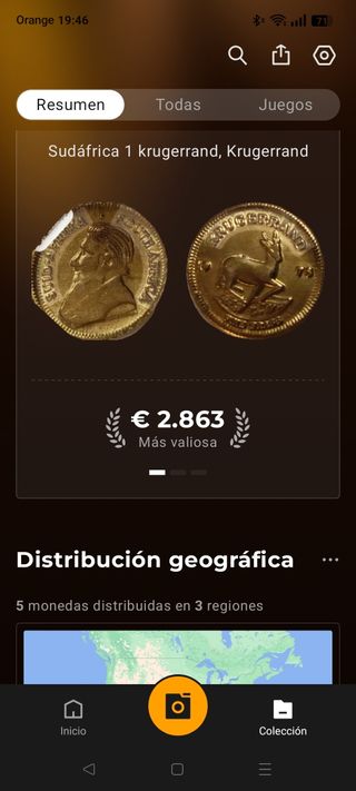  1 Moneda  de oro