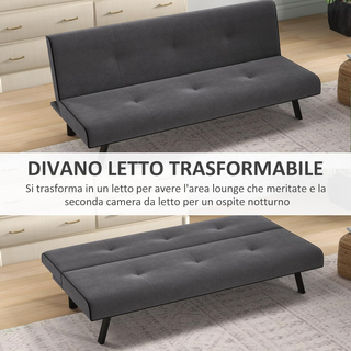 Divano Letto Singolo con Schienale Regolabile su 3