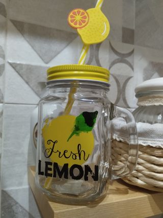 Bicchiere Limone - Tazza con cannuccia