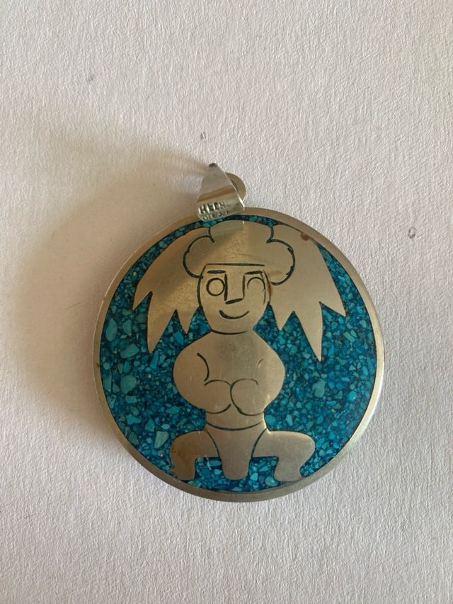 Colgantes turquesa plata | México