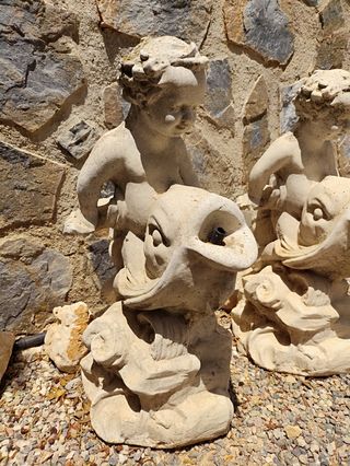 2 statue di angioletti - Pietra
