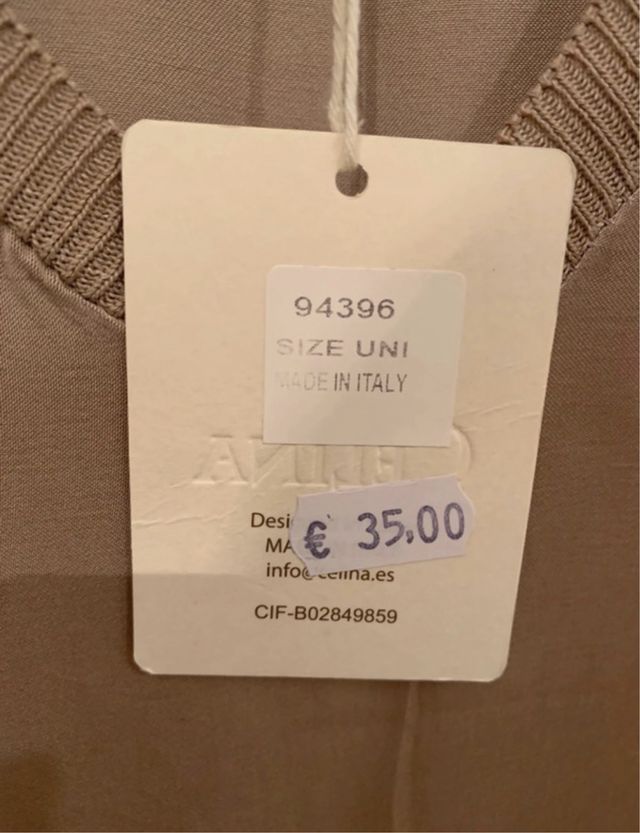 Vestido satén beige - nuevo