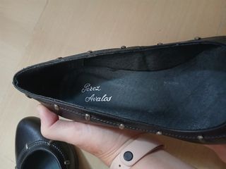 Zapatos salón, talla 38, piel