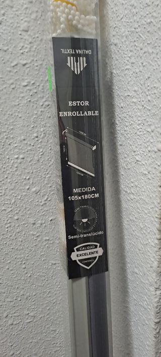 Cortina enrollable gris DAVINA TEXTIL