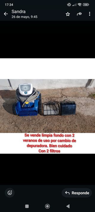 Limpiafondos piscina - 2 filtros