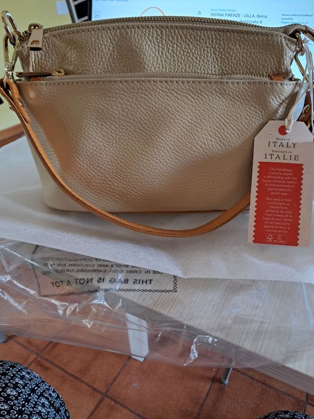 Nuova Borsa Divina Firenze beige/giallo