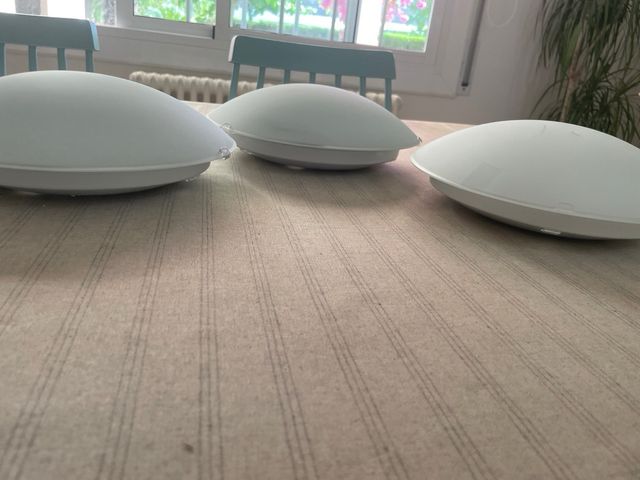 3 Plafones techo cristal blanco