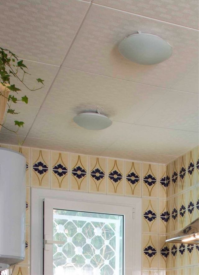 3 Plafones techo cristal blanco