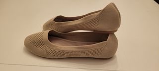Manoletinas beige de hilo