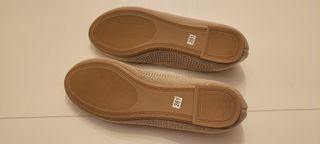 Manoletinas beige de hilo