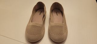 Manoletinas beige de hilo
