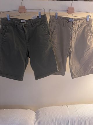 Bermudas Jack & Jones - Verde Oliva y Beige

