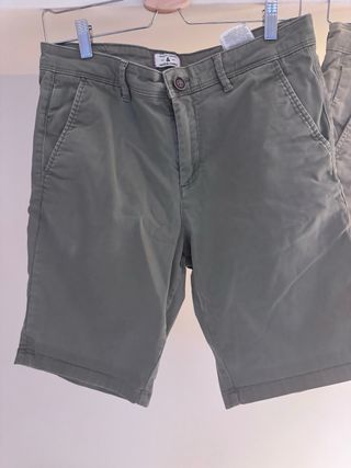 Bermudas Jack & Jones - Verde Oliva y Beige

