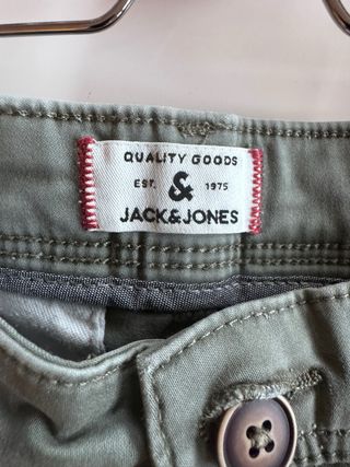 Bermudas Jack & Jones - Verde Oliva y Beige

