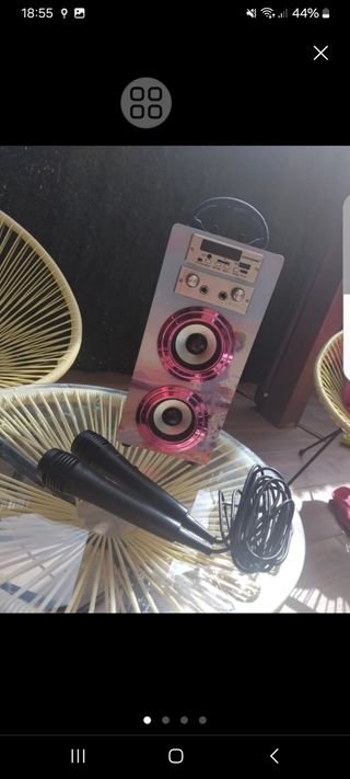 Karaoke Portátil con 2 Micrófonos