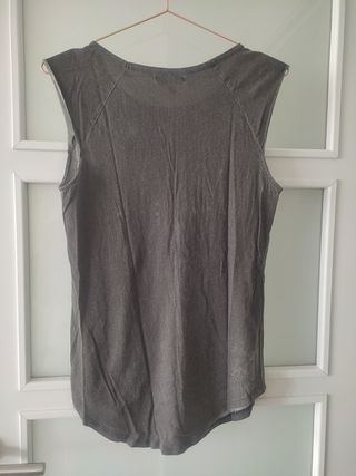 Camiseta gris calavera flores - M