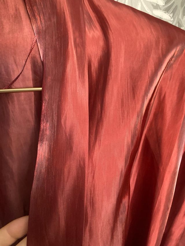 Kimono Zara rojo teja