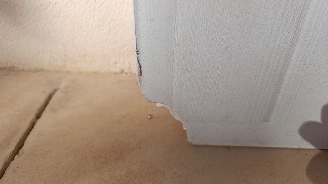 Mesa exterior blanca de plástico