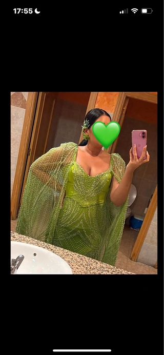 Vestido fiesta gitana largo verde