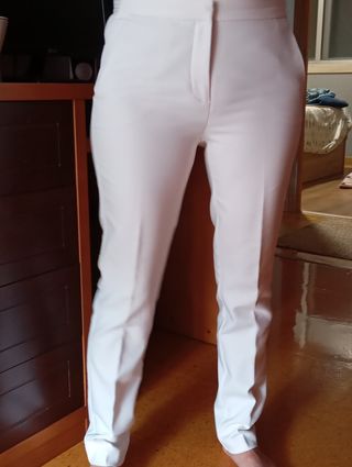 Pantalones Zara mujer blancos