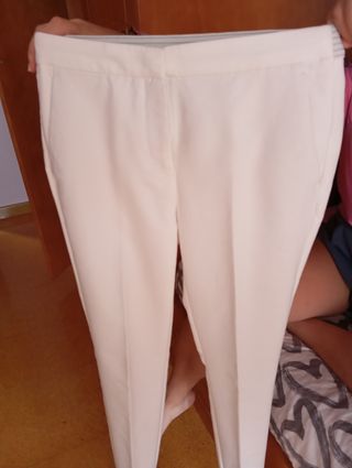 Pantalones Zara mujer blancos