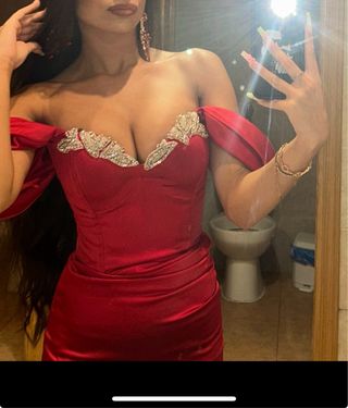 Vestido rojo fiesta gitana  - Talla XS 