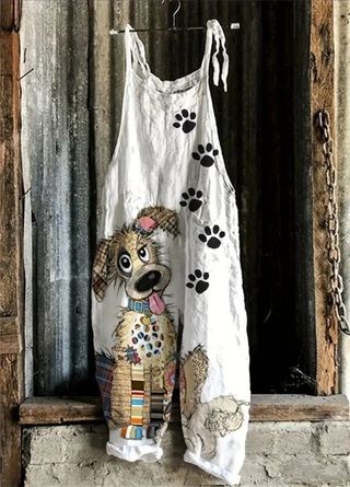 Mono tirantes perrito blanco