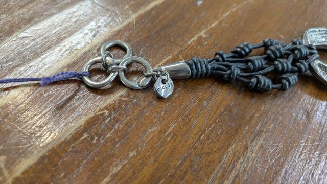 Bracciale Ciclon pelle nera argento