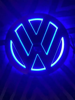 Emblema Volkswagen LED Azul