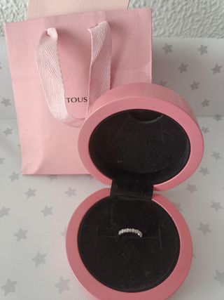 Anillo Tous oro blanco brillantes