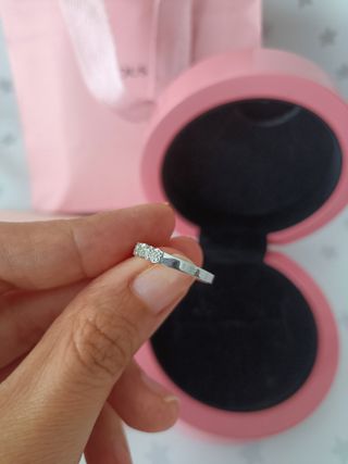 Anillo Tous oro blanco brillantes
