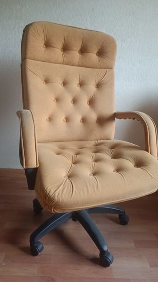 5 Sillones de oficina giratorio beige