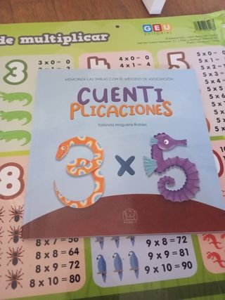 Libros aprendizaje de idiomas y matematicas y tabl