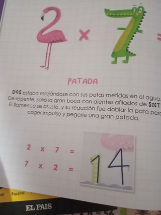 Libros aprendizaje de idiomas y matematicas y tabl