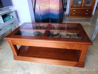 Mesa centro madera abatible marrón