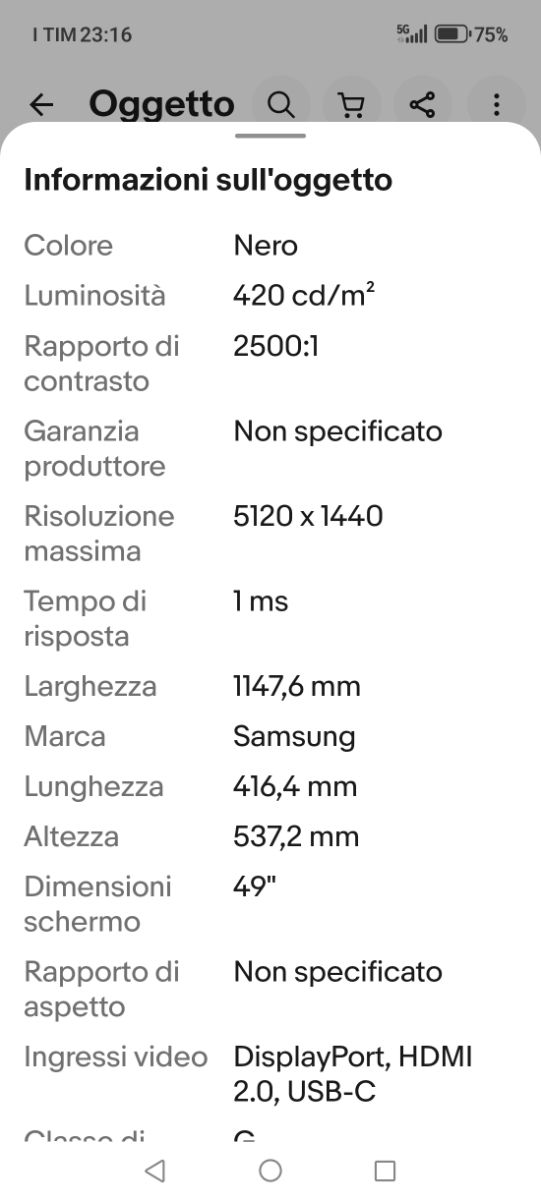 ODYSSEY G9 SAMSUNG QLED 49 CURVO CUFFIE WIFI