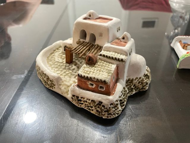2 Miniaturas Cerámica Casas