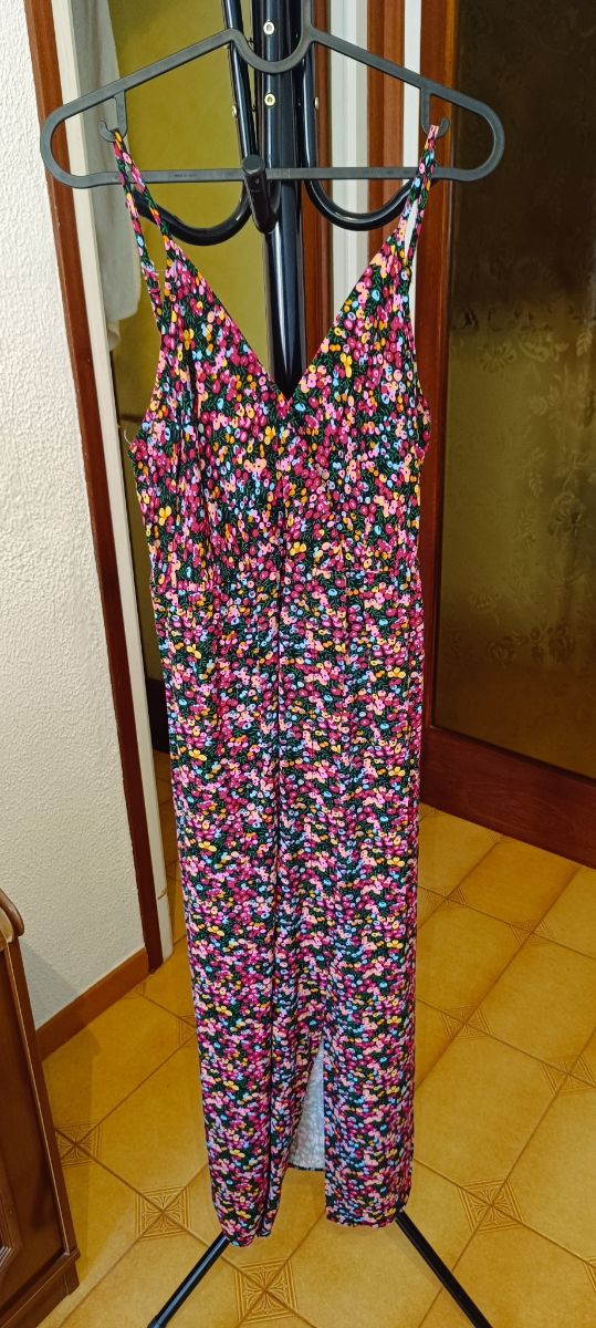 Vestido midi flores multicolor