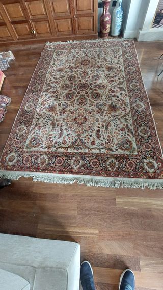 Alfombra lana beige multicolor