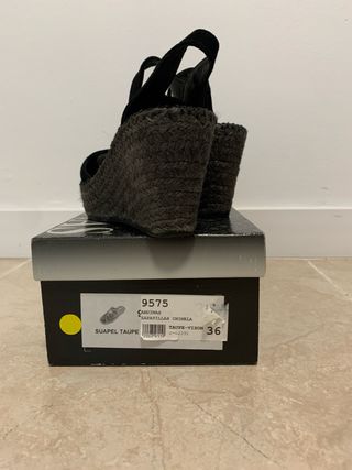 Sandalias cuña ANDINAS ZAPATILLAS negras