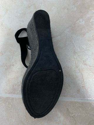 Sandalias cuña ANDINAS ZAPATILLAS negras