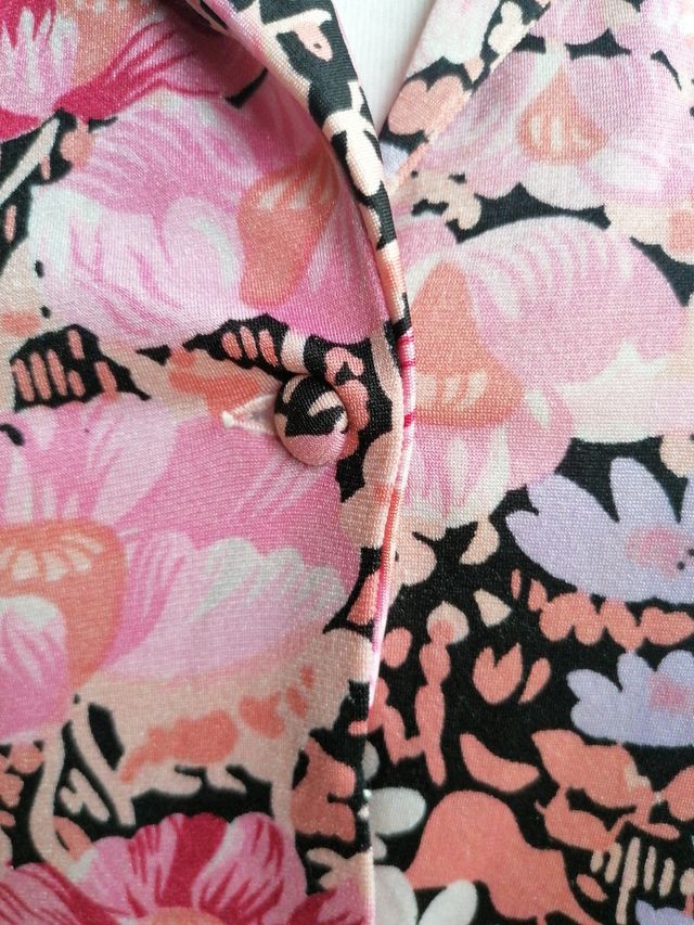 Chaqueta floral retro mujer T-L