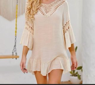 Vestido playero beige Shein