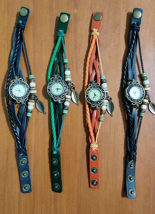Relojes mujer cuero trenzado nuevos